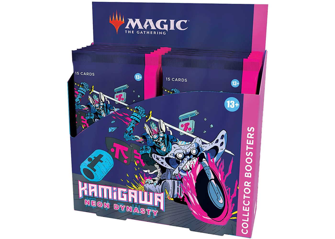 Magic: The Gathering TCG Kamigawa: Neon Dynasty Collector Booster Box - 12 Packs (180 Cards) - vue 360