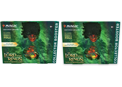 Magic: The Gathering TCG The Lord of The Rings Tales of Middle-Earth Collectors Omega Booster Box 2x Lot - authentic Magic...