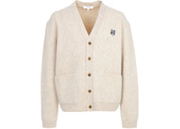 Maison Kitsune Fox Head Cardigan Beige