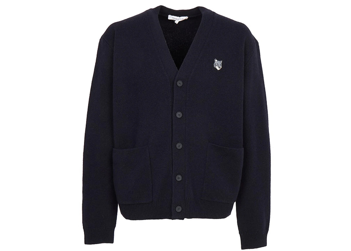 Maison Kitsune Fox Head Cardigan Navy - vue secondaire A
