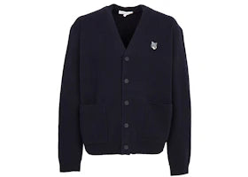 Maison Kitsune Fox Head Cardigan Navy - vue 360