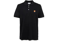 Maison Kitsune Fox Head Collar Short Sleeve T-shirt Black