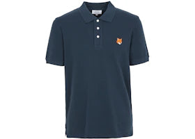 Maison Kitsune Fox Head Collar Short Sleeve T-shirt Navy - authentic Maison Kitsune apparel