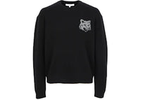 Maison Kitsune Fox Head Knit Sweater Black
