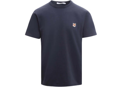 Maison Kitsune Man Cotton Iconic Patch T-Shirt Blue - apparel view 2