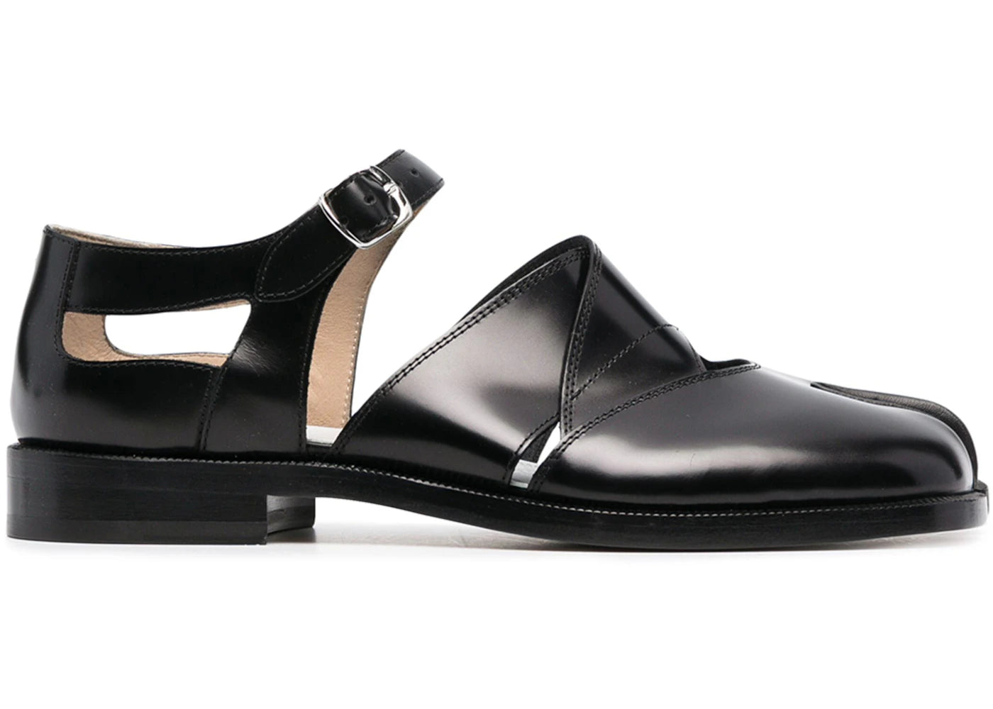Maison Margiela Tabi Leather Sandals Baptiste Black (Women's) - vue secondaire A