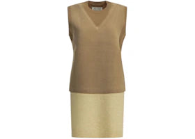 Maison Margiela Virgin Wool Vest Beige - vue 360
