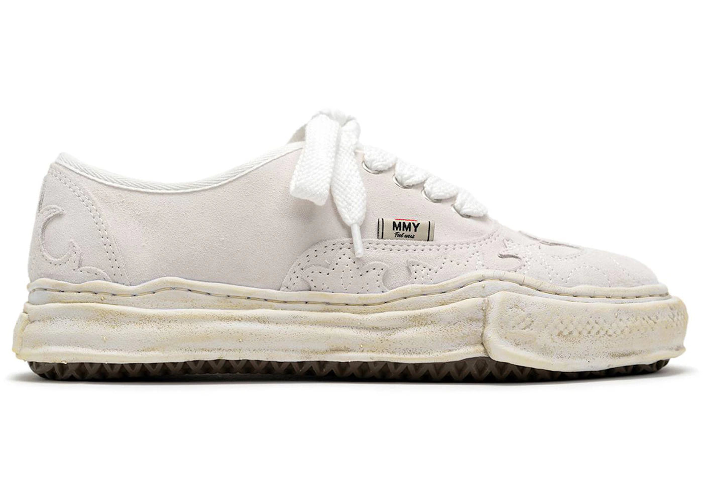 Maison Mihara Yasuhiro Baker OG Sole Western Detail Suede Low White - vue 360