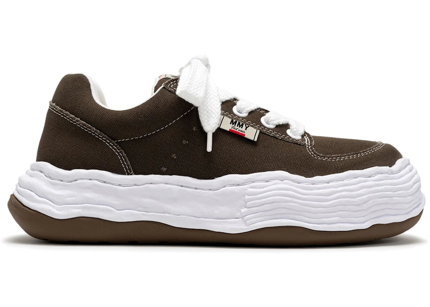 Maison Mihara Yasuhiro Oliver OG Sole Canvas Low Khaki - vue 360