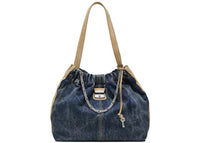 Marc Jacobs Denim Suede Cristina Tote Bag Dark Wash