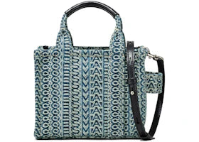 Marc Jacobs Monogram Sun Faded Denim Crossbody Tote Bag Sun Faded - vue 360