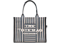 Marc Jacobs Stripe Canvas Large Tote Bag Blueea