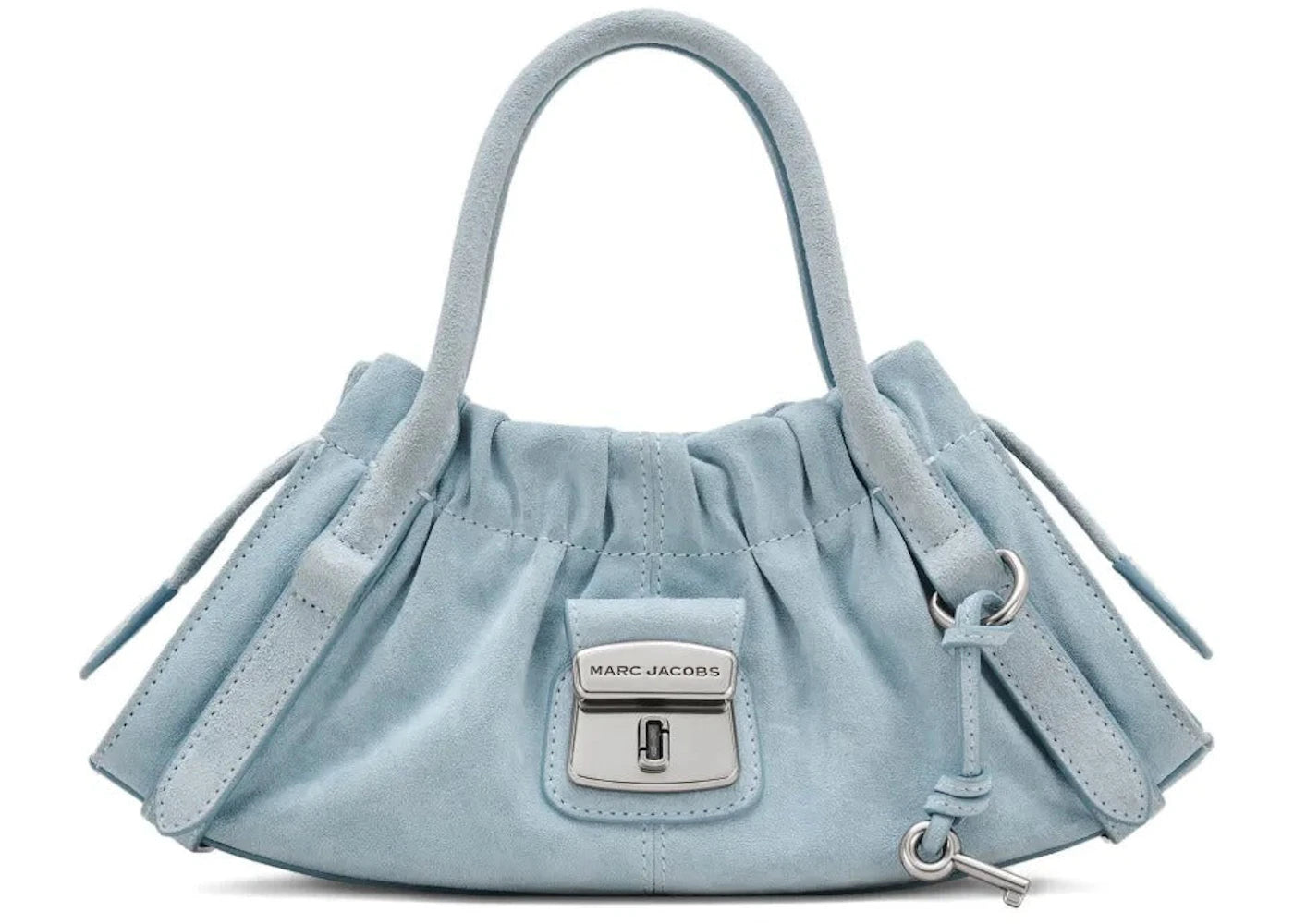 Marc Jacobs Suede Cristina Small Satchel Bag Blueist - vue 360