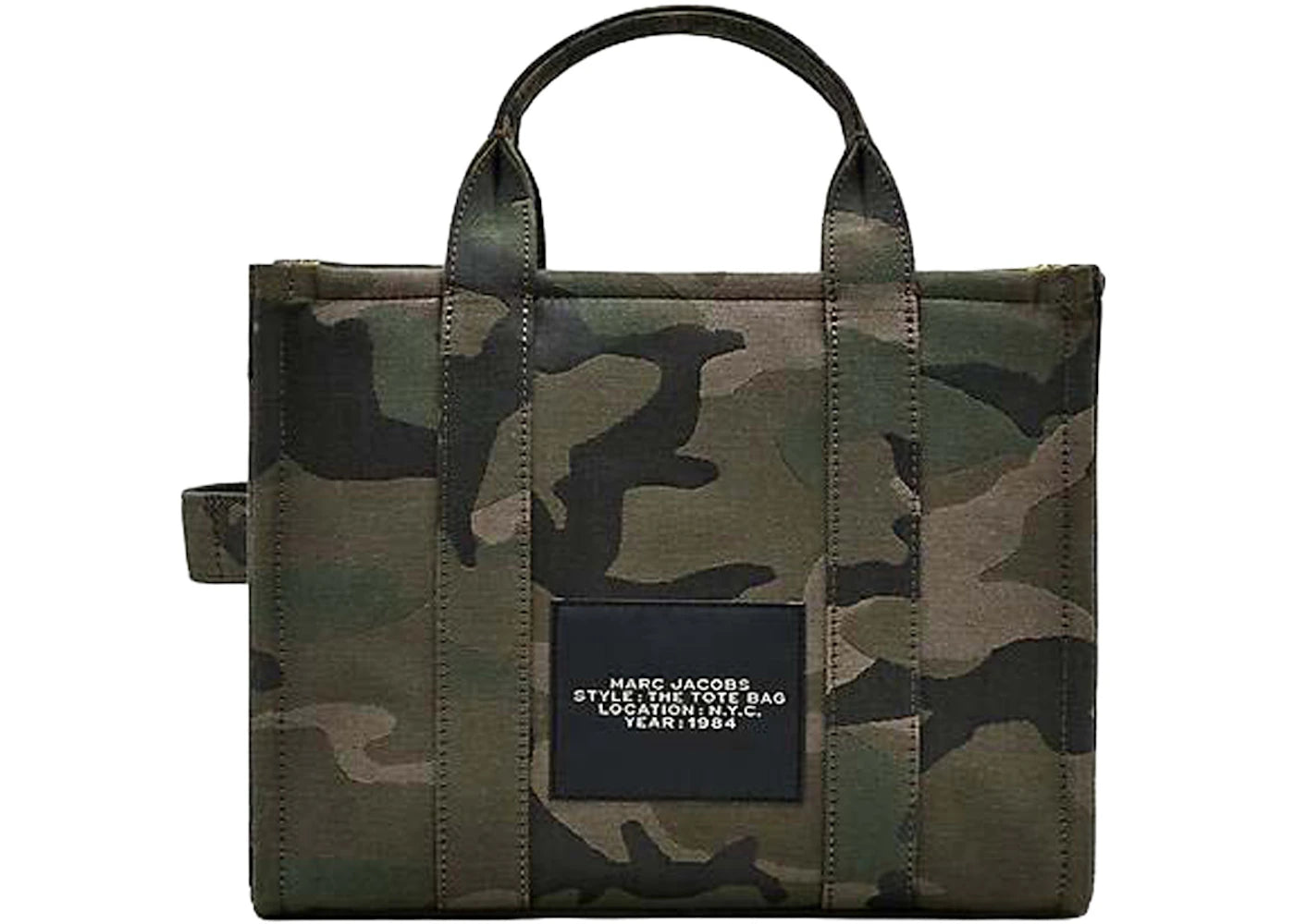 Marc Jacobs The Camo Jacquard Medium Tote Bag Green - vue secondaire A