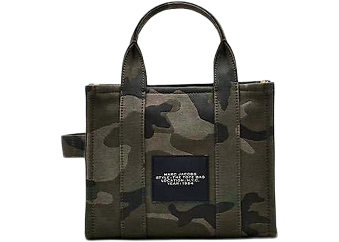 Marc Jacobs Camo Jacquard Kleine Tragetasche Grün - vue secondaire A