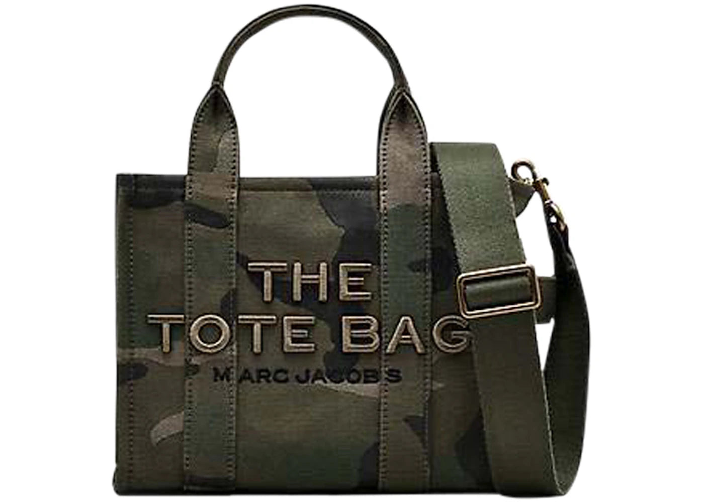 Marc Jacobs The Camo Jacquard Small Tote Bag Green sneakers - authentic Marc Jacobs shoes