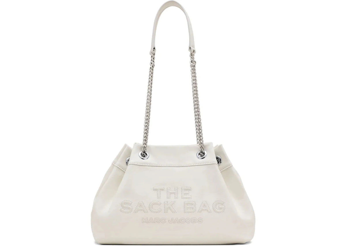 Marc Jacobs The Chain Sack Leather Bag White - vue secondaire A
