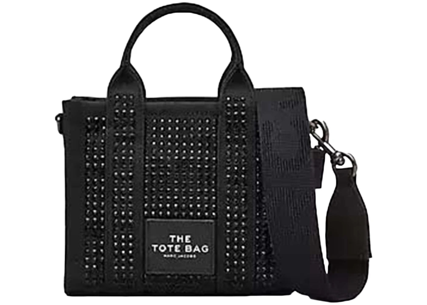 Marc Jacobs The Crystal Canvas Mini Tote Bag Schwarz - vue 360