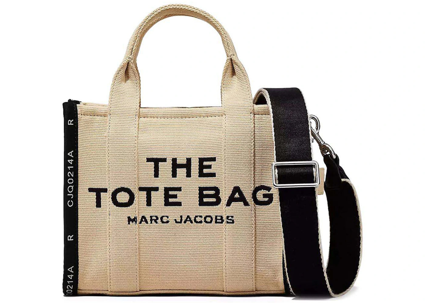 Marc Jacobs The Jacquard Small Tote Bag Warm Sand Beige - vue 360