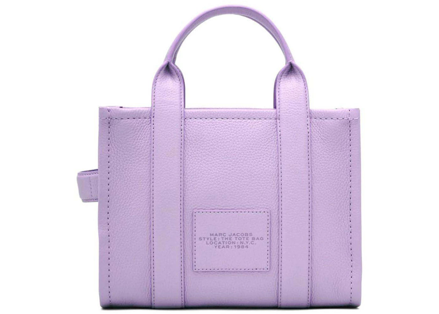 Marc Jacobs The Leather Small Tote Bag Wisteria Purple - vue secondaire B