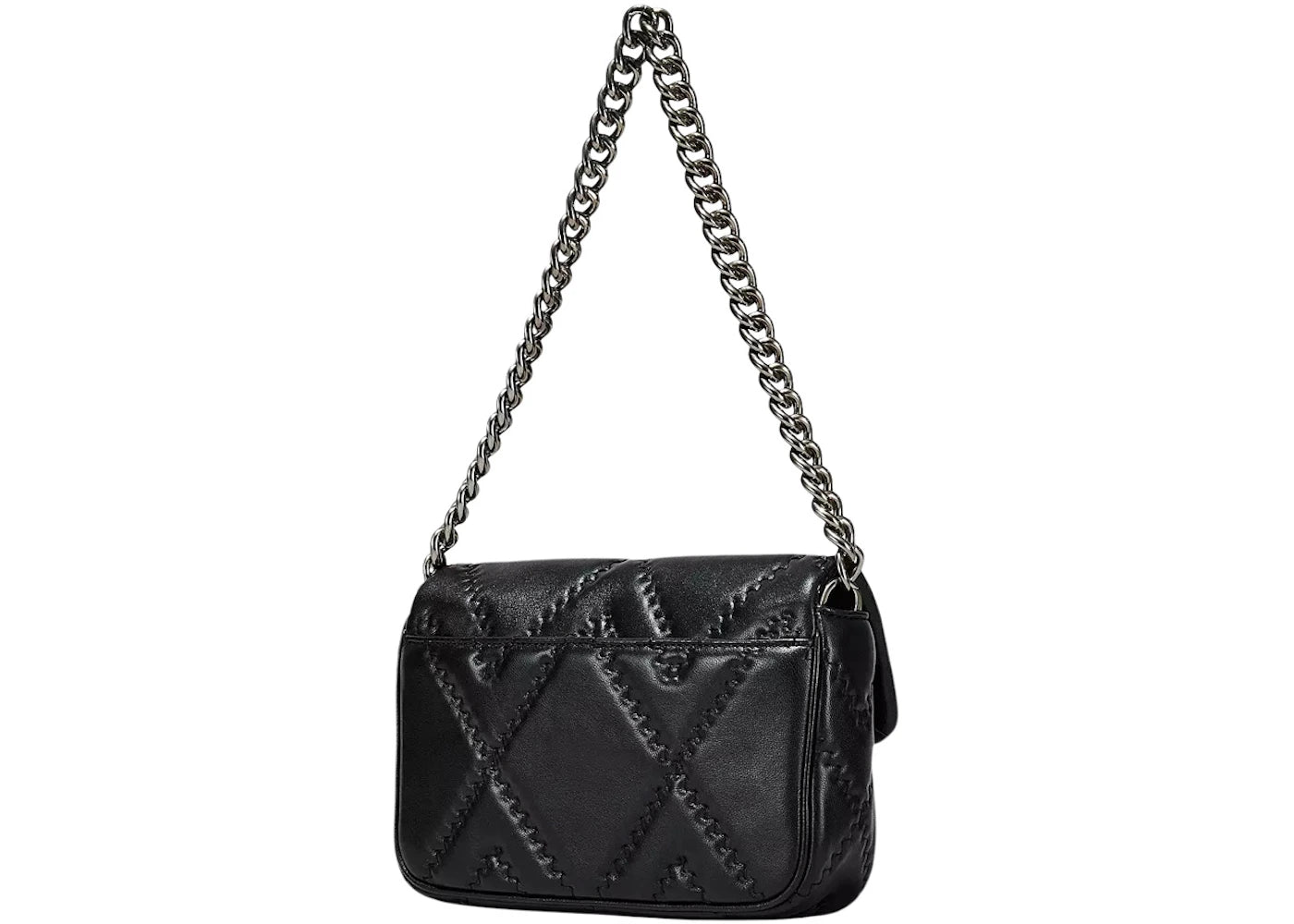 Marc Jacobs J Marc Schultertasche aus gestepptem Leder, Schwarz - vue secondaire A