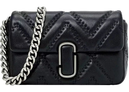 Marc Jacobs The Quilted Leather J Marc Shoulder Bag Black - authentic Marc Jacobs product