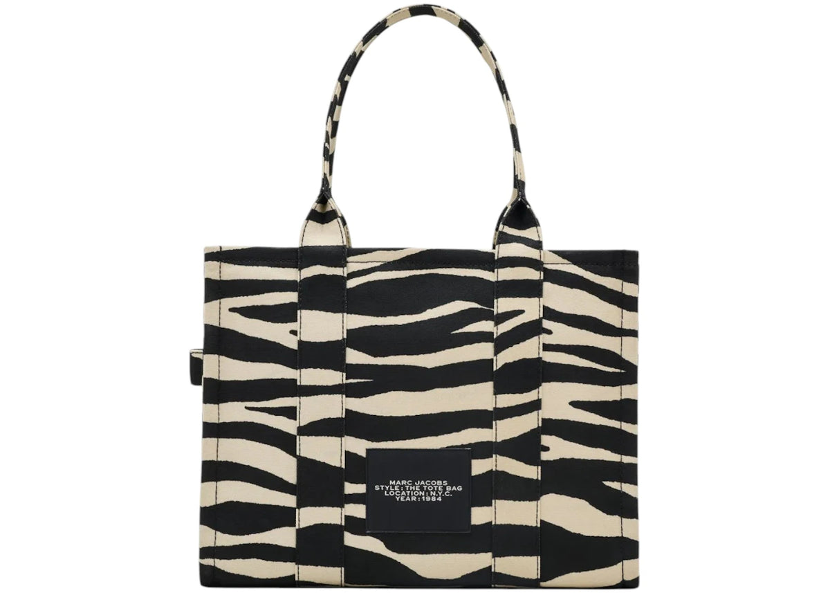 Marc Jacobs The Zebra Canvas Large Tote Black/White - vue secondaire B