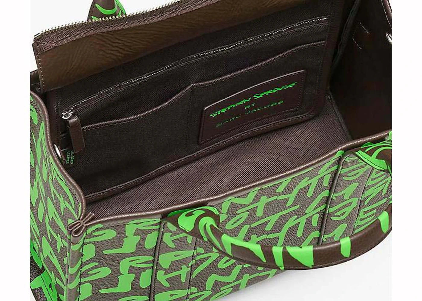 Marc Jacobs x Stephen Sprouse The Medium Tote Grün - vue secondaire B