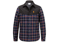 Marcelo Burlon Cross Check Padded Overshirt Blue