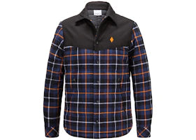 Marcelo Burlon Cross Check Padded Overshirt Blue