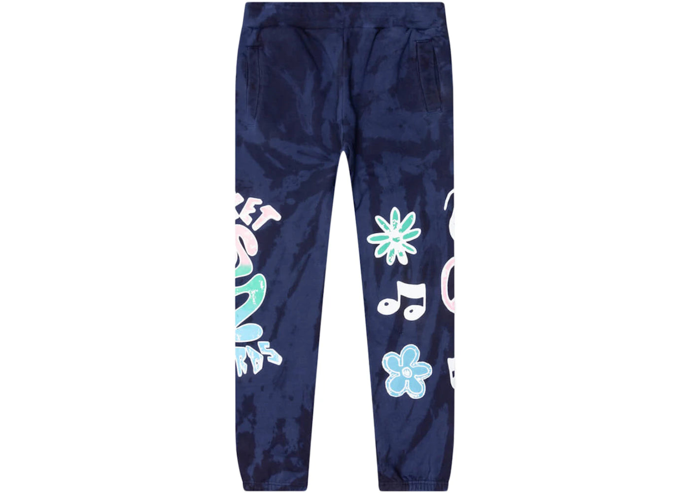 Market Smiley Market Records Angel Sigh Sweatpants Navy Tie Dye - vue secondaire A