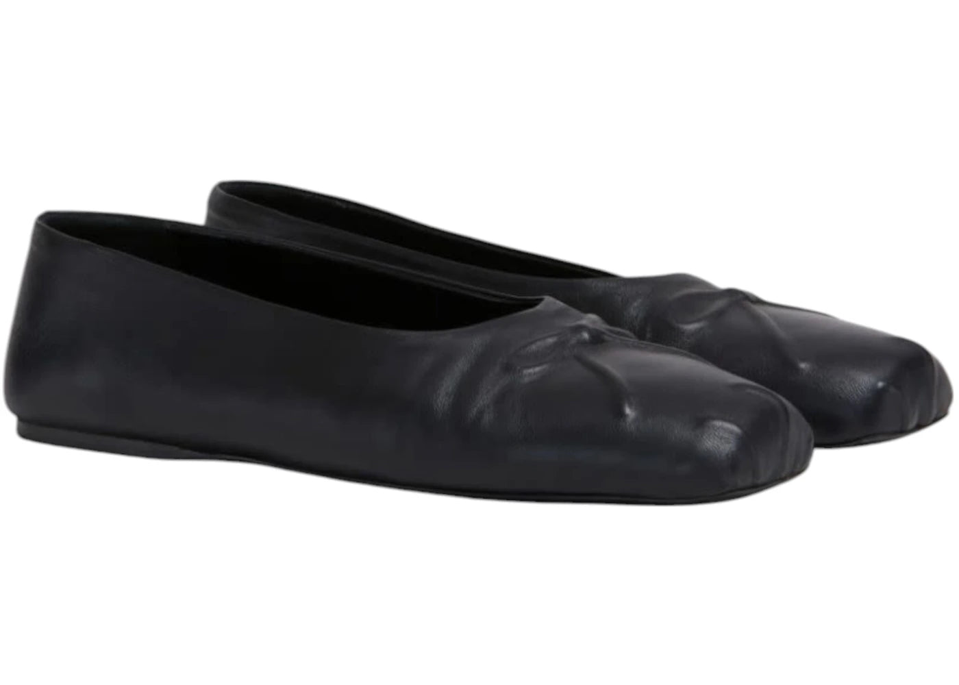 Marni Nappa Leather Seamless Little Bow Ballet Black (Women's) - vue secondaire B