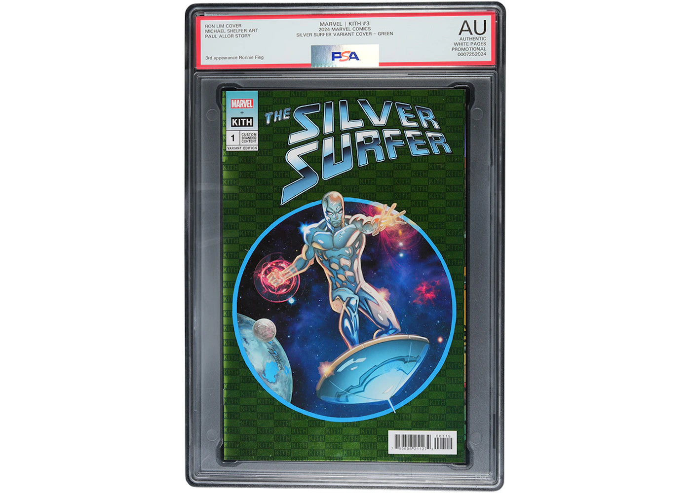 Marvel Kith #3 Silver Surfer Variant Cover Green Comic (PSA Graded AU) - vue secondaire A