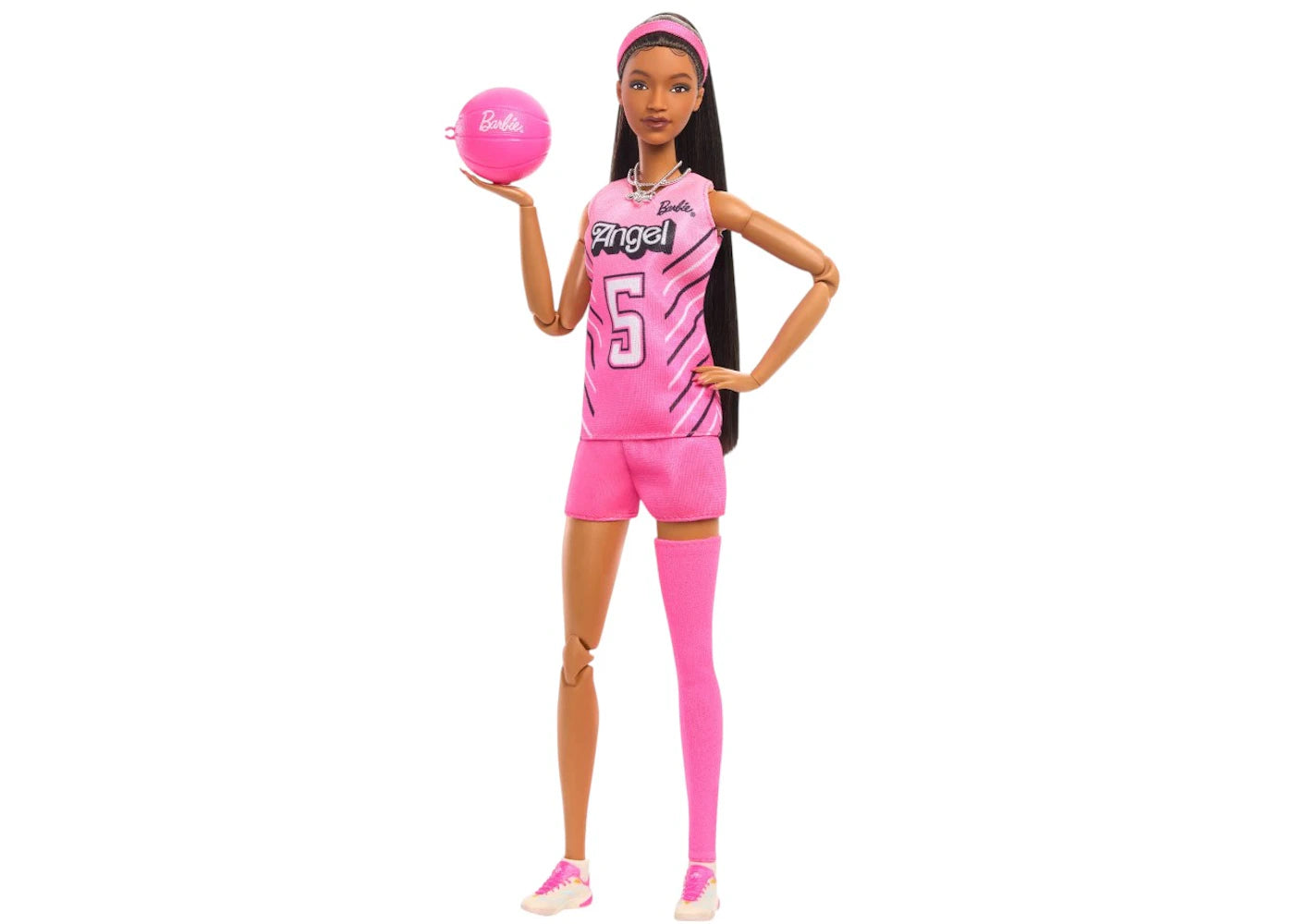 Mattel Barbie Signature Role Models Angel Reese Doll Figure Pink - vue secondaire B