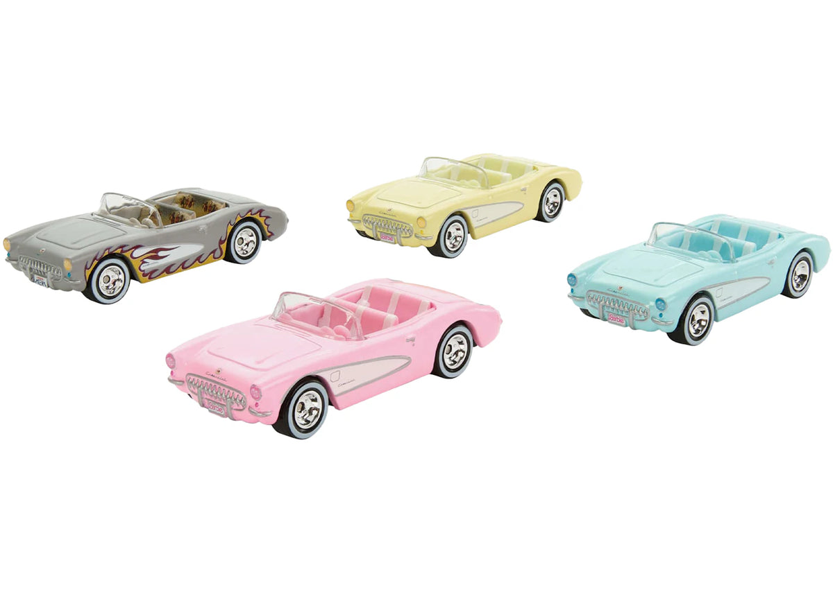 Mattel Hot Wheels Barbie The Movie Corvette 4-Pack - vue secondaire B