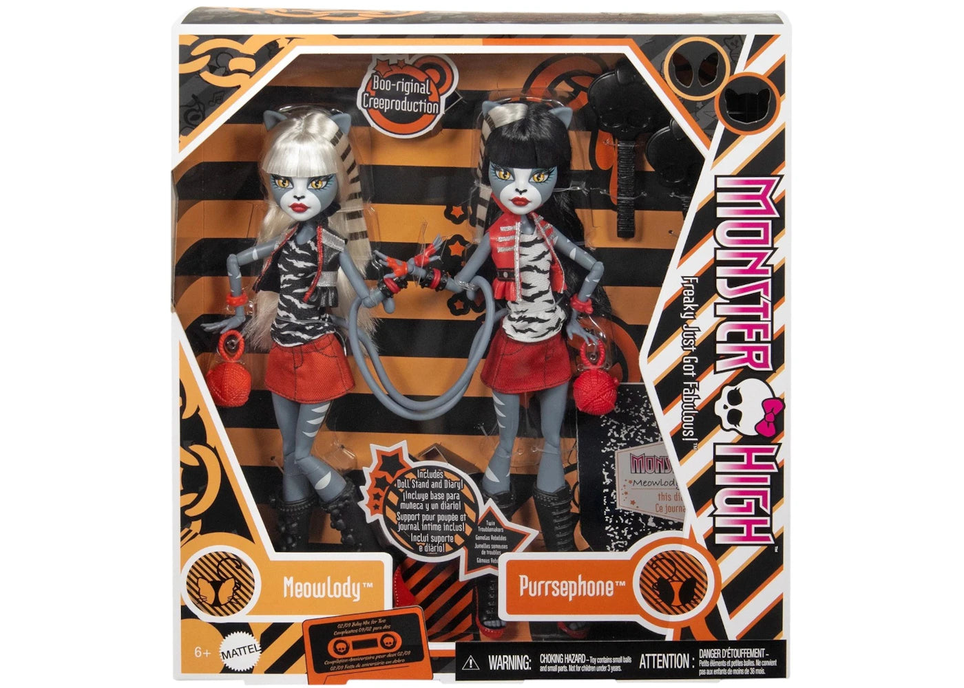 Mattel Monster High Boo-riginal Creeproduction G1 Meolowdy and Purrsephone Dolls 2-Pack - vue secondaire B