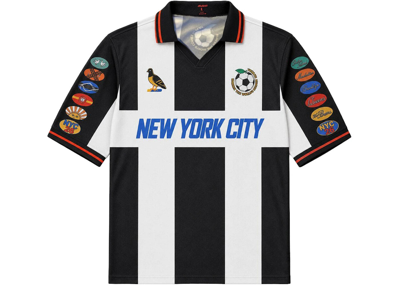 Mazzi Sports Mayor Zohran Mamdani New York City World Cup Kit Jersey (NYC Exclusive) White/Black - vue 360