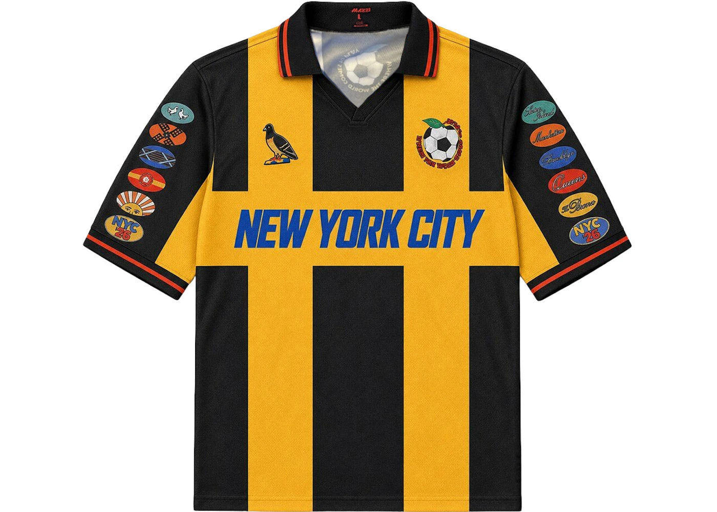 Mazzi Sports Mayor Zohran Mamdani New York City World Cup Kit Jersey (NYC Exclusive) Yellow/Black - vue 360
