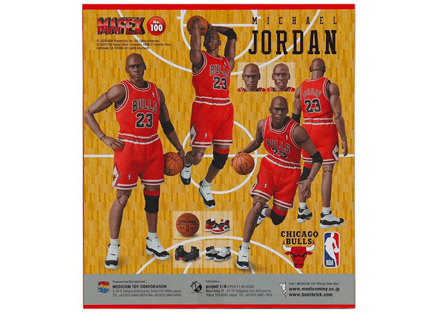Medicom Mafex NBA Chicago Bulls Michael Jordan Action Figure