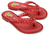 Melissa x Ganni Flip Flop Slim Red (Women's)