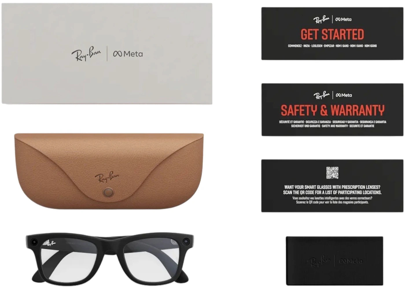 Meta x Ray-Ban Wayfarer Glasses (Gen 2) Standard 0RW4012_601SSB50 Matte Black/Clear - vue secondaire A
