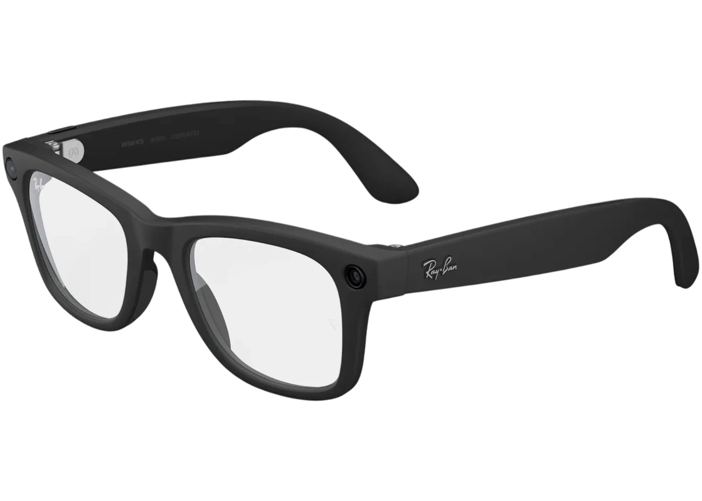 Meta x Ray-Ban Wayfarer Glasses (Gen 2) Standard 0RW4012_601SSB50 Matte Black/Clear - vue 360