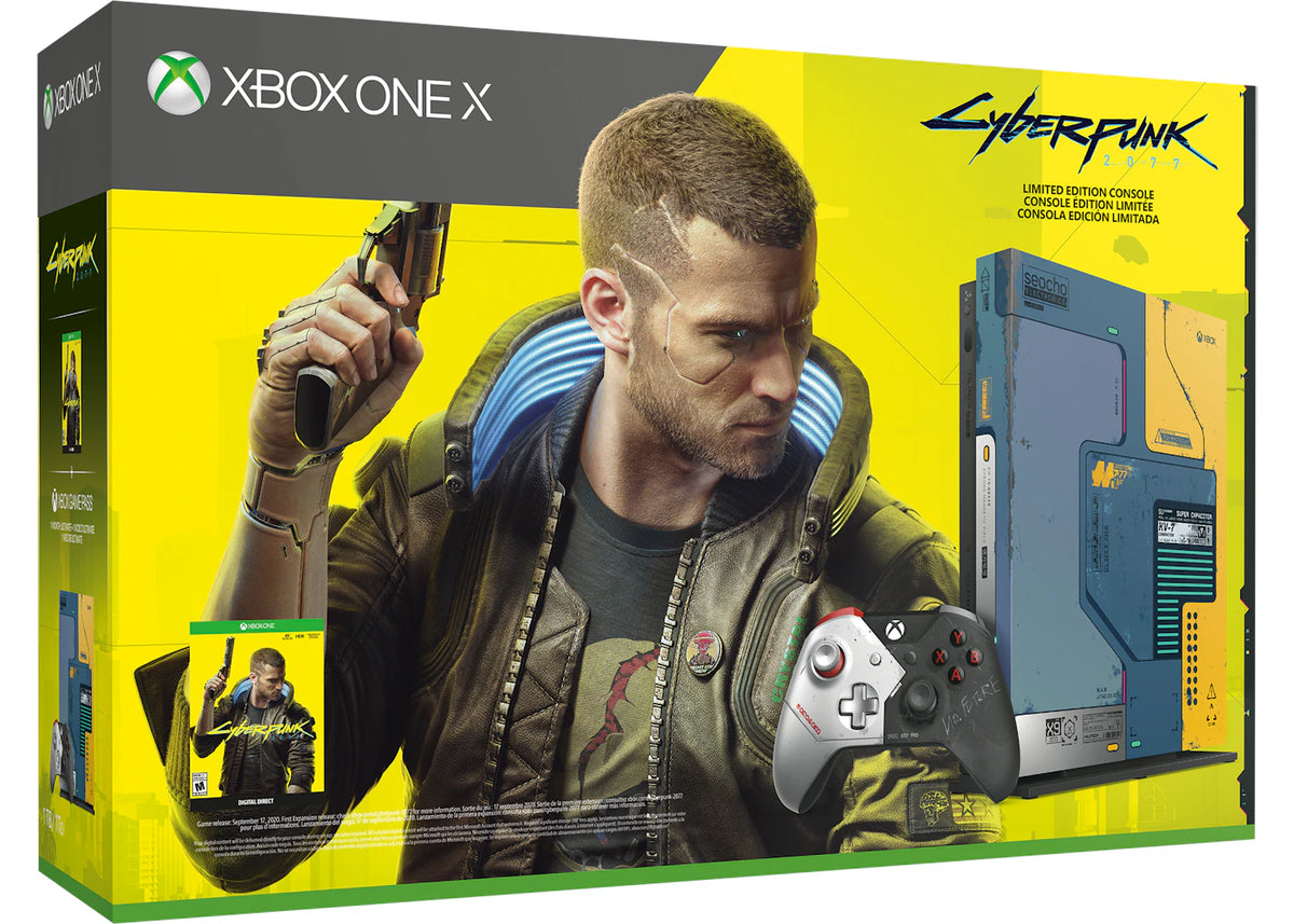 Microsoft Xbox One X 1TB Cyperpunk 2077 Console (FMP-00244) US Plug - vue secondaire B