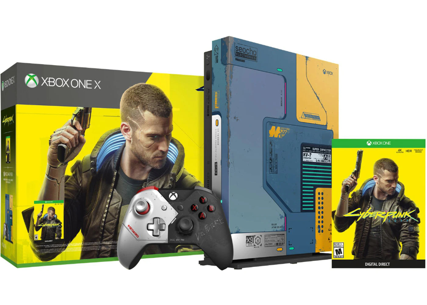 Microsoft Xbox One X 1TB Cyperpunk 2077 Console (FMP-00244) US Plug - vue secondaire A