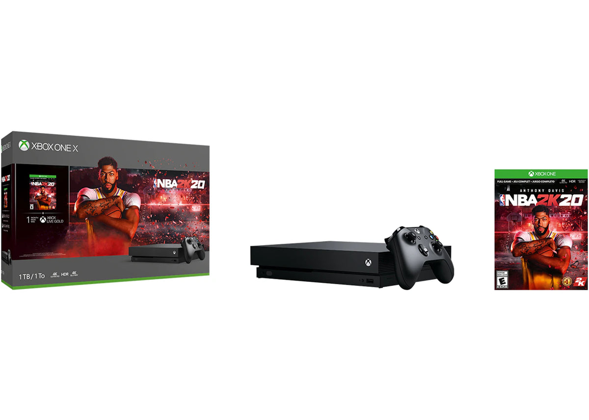 Microsoft Xbox One X 1TB NBA 2k20 Console Bundle (CYV-00343) Black - vue secondaire A
