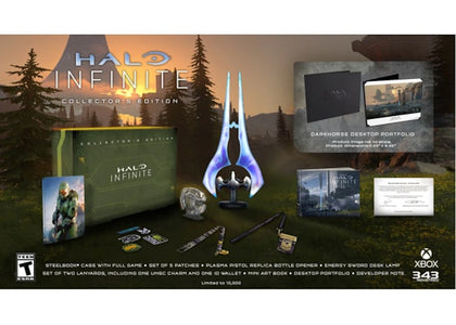 Microsoft Xbox Series X/One Halo Infinite Collectors Edition with Steelbook Video Game Bundle - authentic Microsoft product
