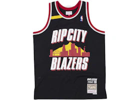 Mitchell & Ness Amine x Portland Trail Blazers Swingman Jersey Black - authentic Mitchell & Ness apparel