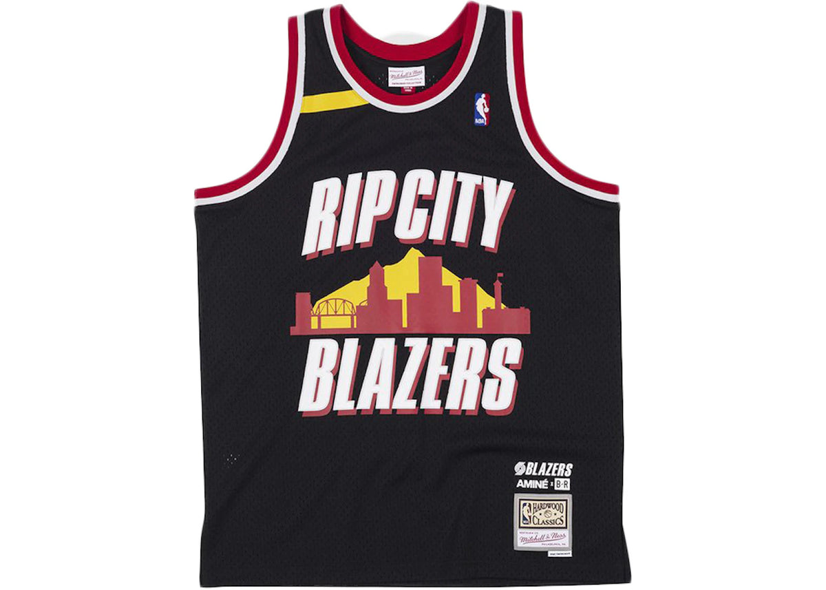 Mitchell & Ness Amine x Portland Trail Blazers Swingman Jersey Black - vue secondaire A