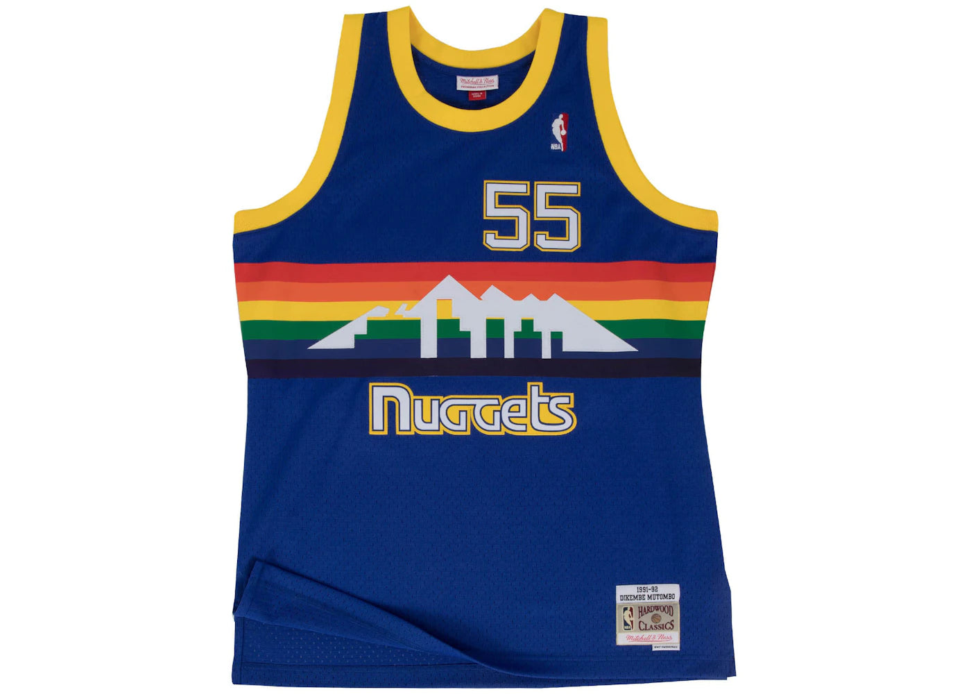 Mitchell & Ness Denver Nuggets Road 1991-92 Dikembe Mutombo Swingman Jersey Royal - vue secondaire A