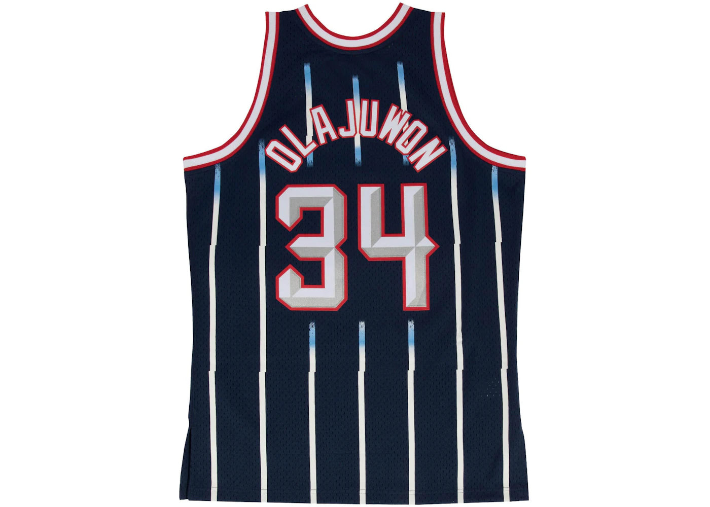 Mitchell & Ness Houston Rockets Road 1996-97 Hakeem Olajuwon Swingman Jersey Navy Blue - vue secondaire A